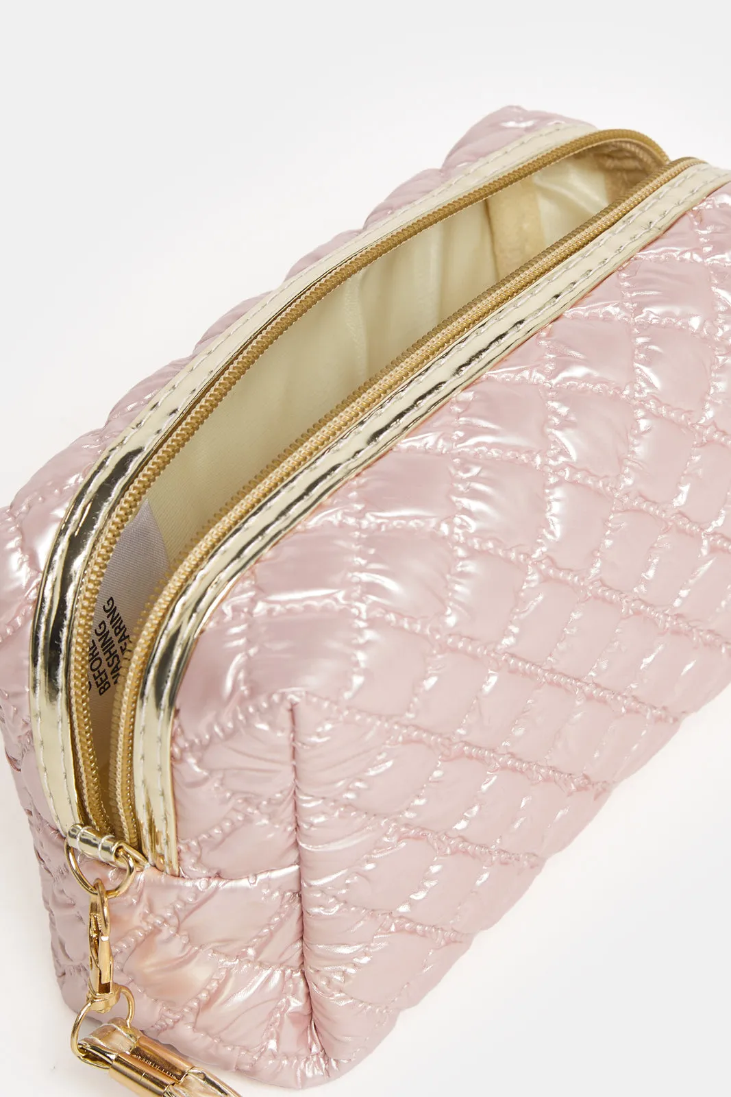 Women Pink Quilted Pouch sold by Redtag product image thumbnail 4