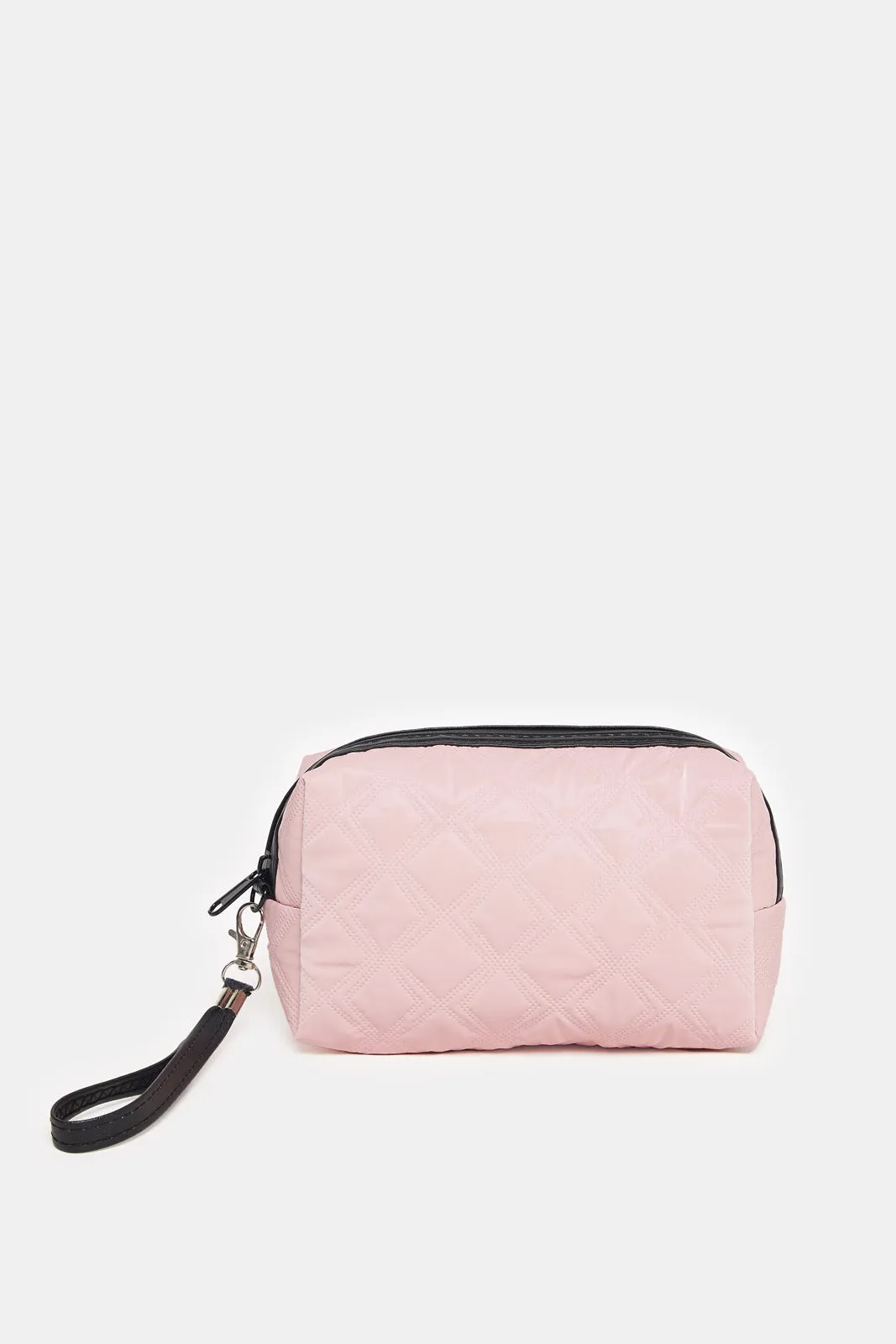 Women Pink Quilted Pouch sold by Redtag