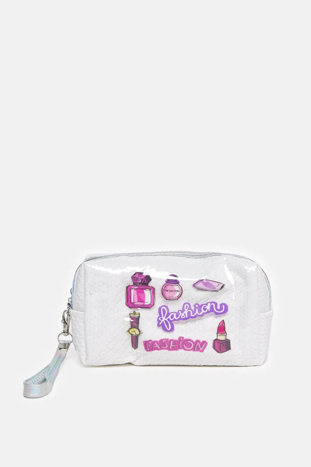 Women White Printed Pouch sold by Redtag