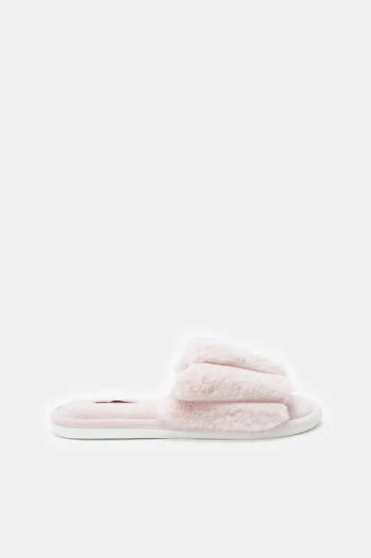 Women Pink Fluffy Slipper sold by Redtag