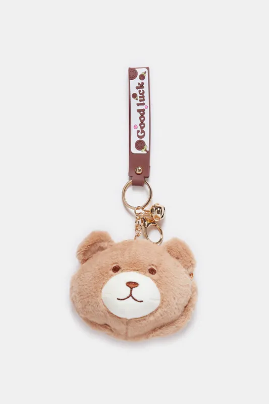 Women Brown Bear Face Bag Add-On sold by Redtag