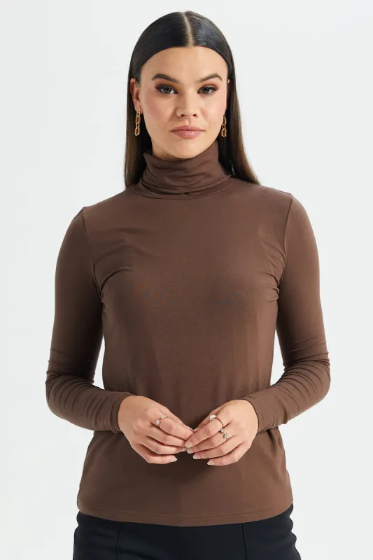Women Brown Long Sleeve T-Shirt sold by Redtag