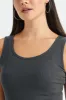 Women Charcoal Ribbed Vest sold by Redtag