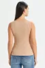Women Beige Ribbed Vest sold by Redtag