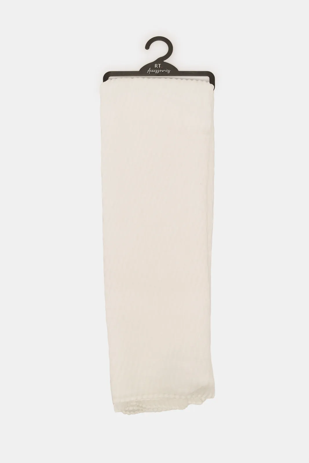 Women White Pleated Scarf sold by Redtag