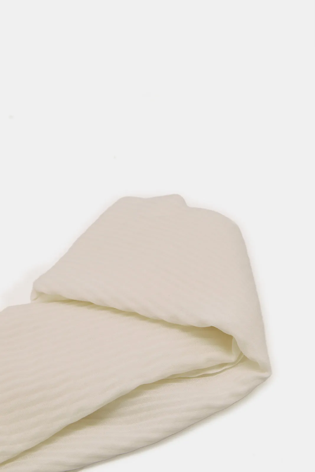 Women White Pleated Scarf sold by Redtag product image thumbnail 4