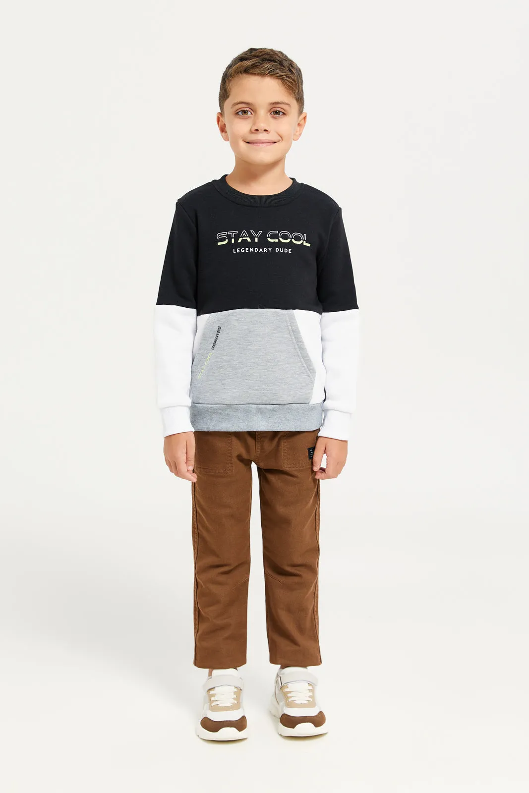 Boys Black Pockets Sweatshirt sold by Redtag product image thumbnail 2