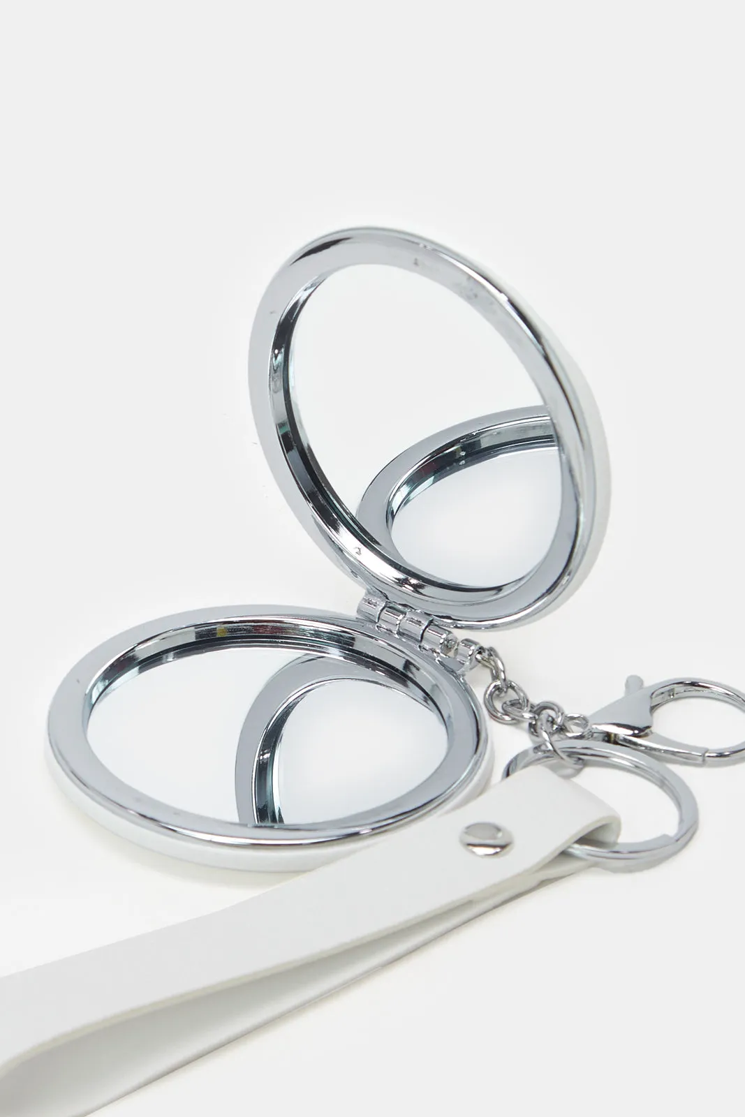 Silver Happy Print Pocket Mirror sold by Redtag product image thumbnail 3