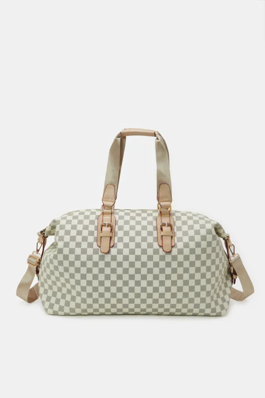 Women Beige Printed Duffle Bag sold by Redtag