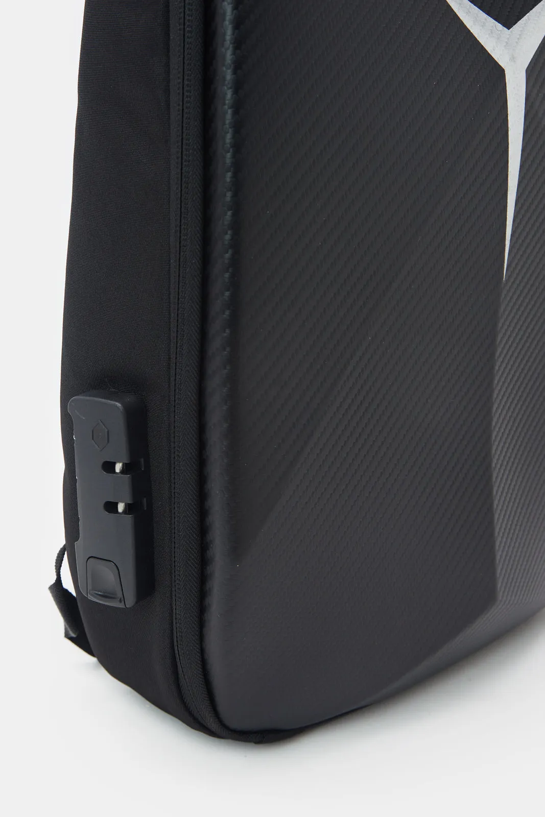 Men Black And Grey Backpack With Lock sold by Redtag product image thumbnail 3