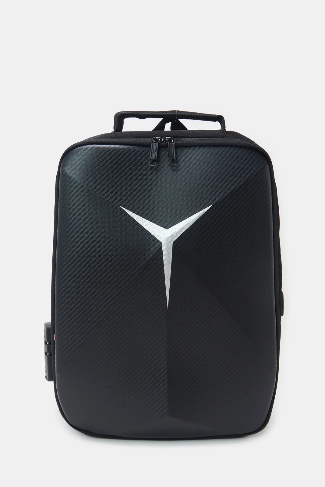 Men Black And Grey Backpack With Lock sold by Redtag