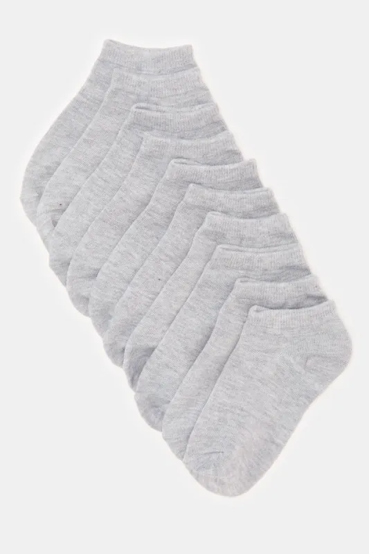 Senior Boys Grey Ankle Length Socks Set (5 Pairs) sold by Redtag