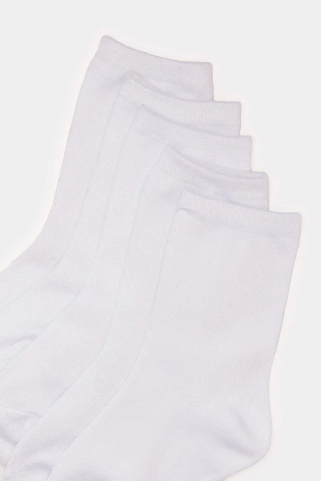 Senior Boys White Crew Length Socks Set (5 Pairs) sold by Redtag product image thumbnail 3