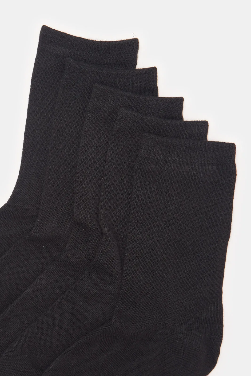 Senior Boys Black Crew Length Socks Set (5 Pairs) sold by Redtag product image thumbnail 3