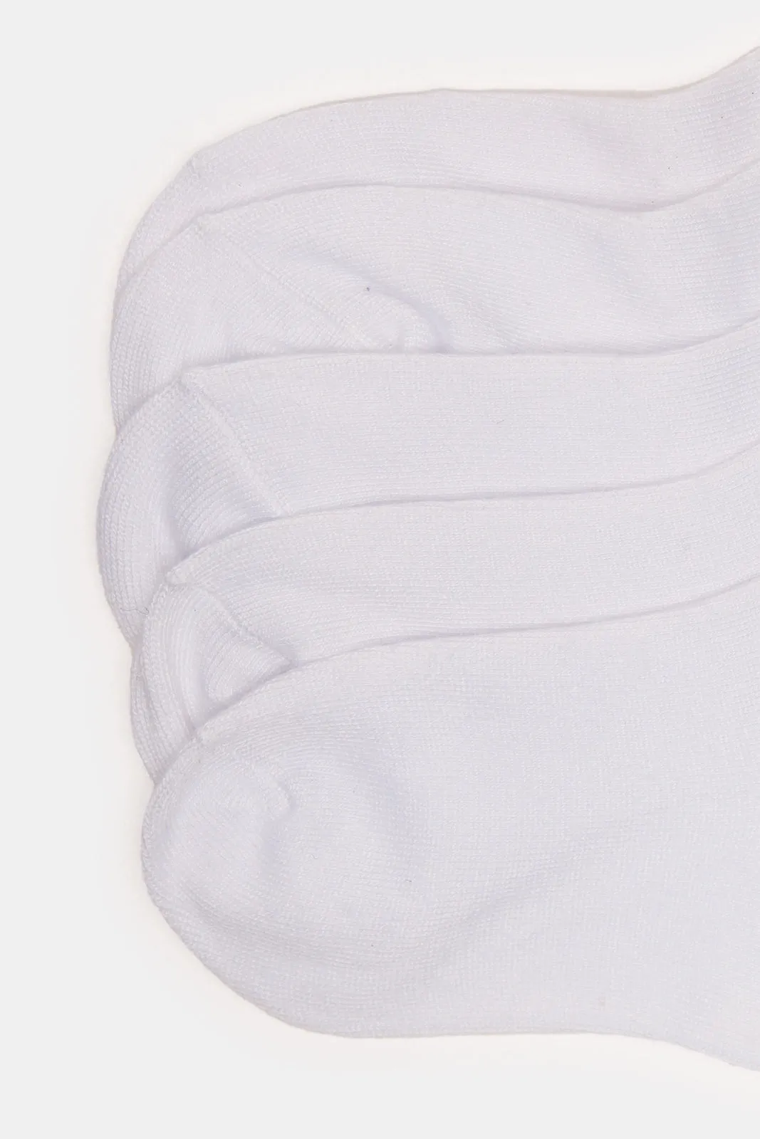 Boys White Crew Length Socks Set (5 Pairs) sold by Redtag product image thumbnail 2