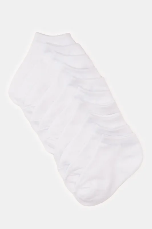 Boys White Ankle Length Socks Set (5 Pairs) sold by Redtag