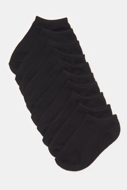 Boys Black Ankle Length Socks Set (5 Pairs) sold by Redtag