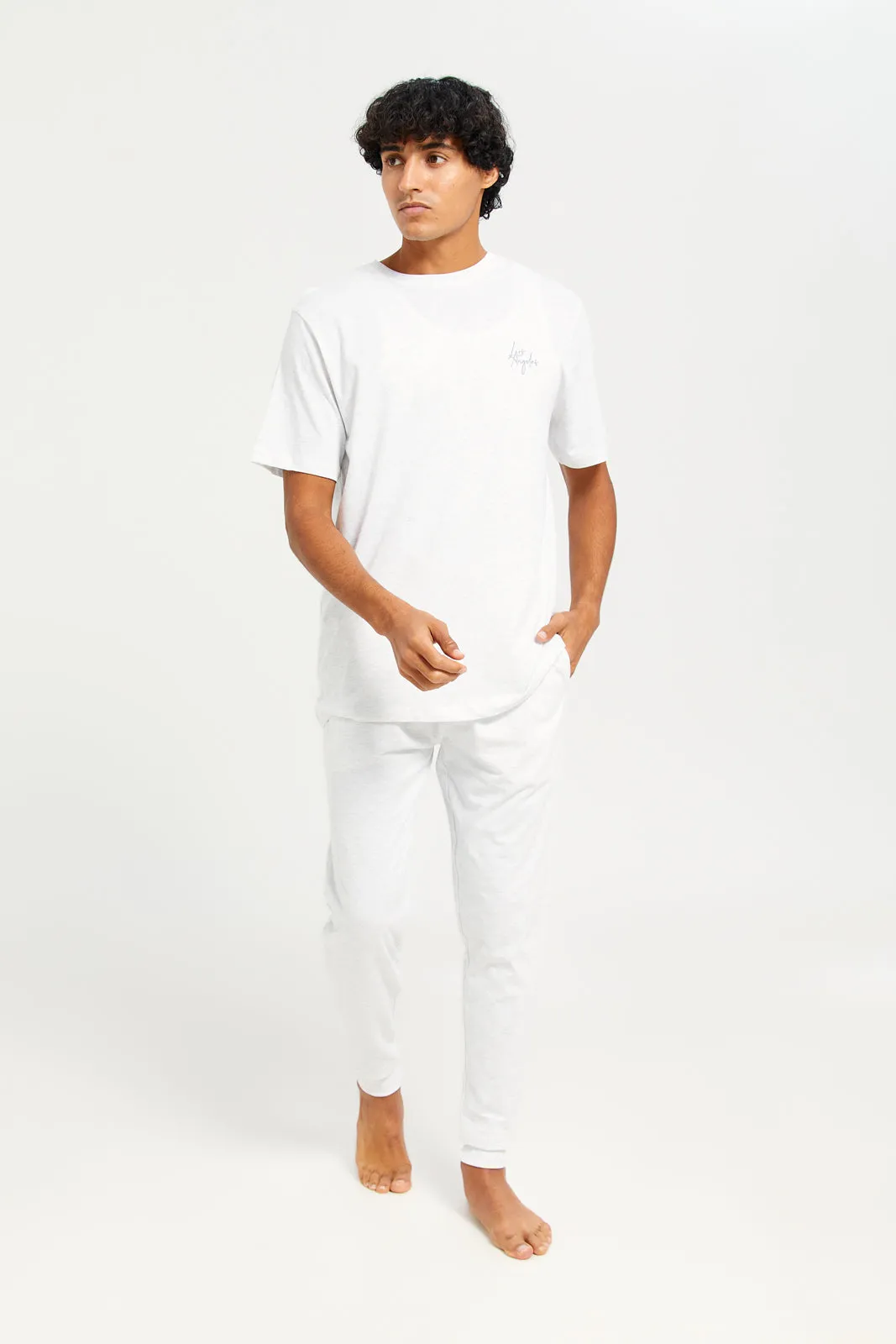 Men Ecru Pyjama Set (2 Piece) sold by Redtag