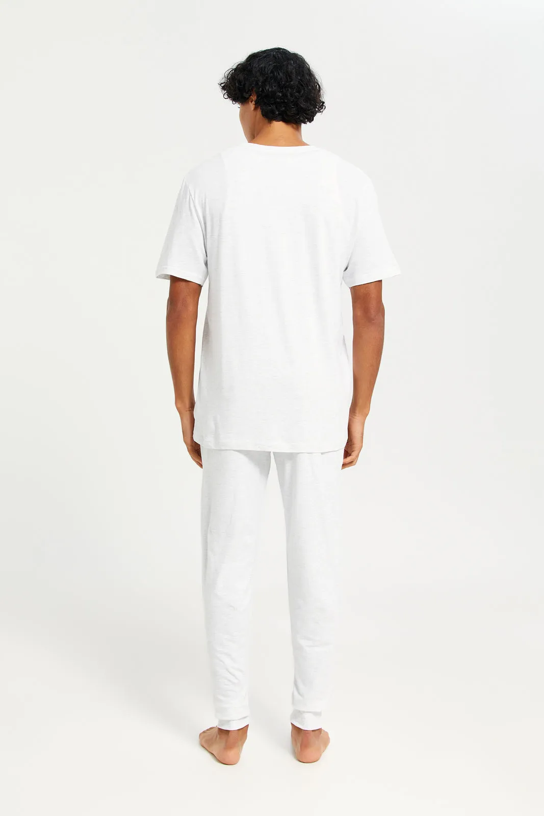 Men Ecru Pyjama Set (2 Piece) sold by Redtag product image thumbnail 4