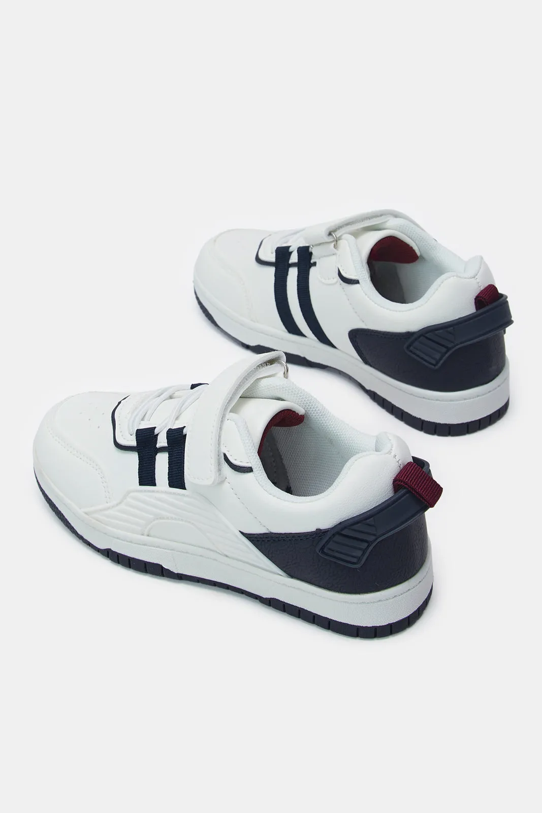 Boys White Colour Block Sneaker sold by Redtag product image thumbnail 4