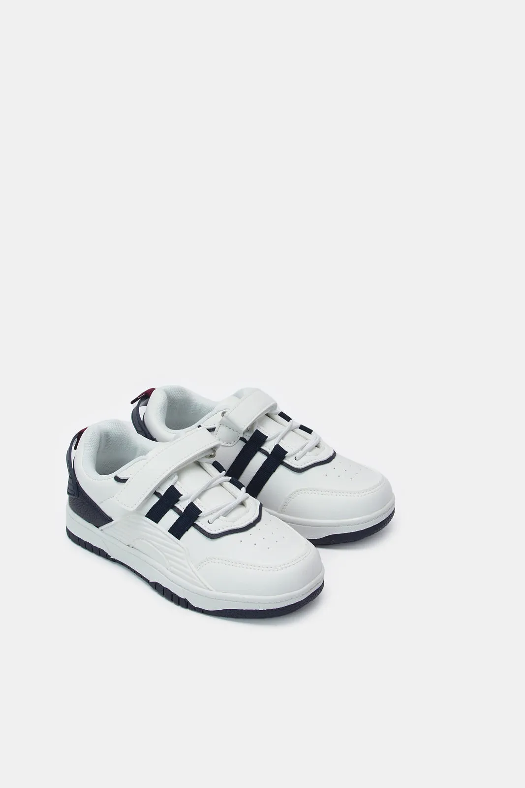 Boys White Colour Block Sneaker sold by Redtag product image thumbnail 2