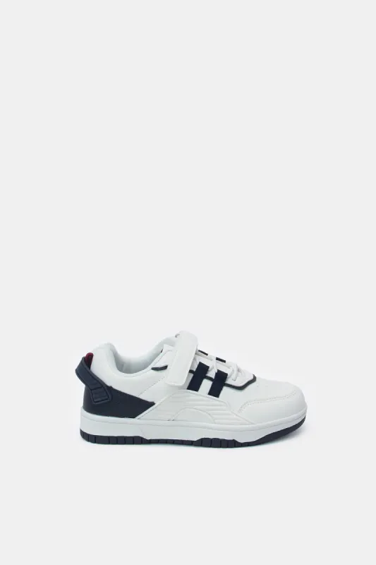 Boys White Colour Block Sneaker sold by Redtag