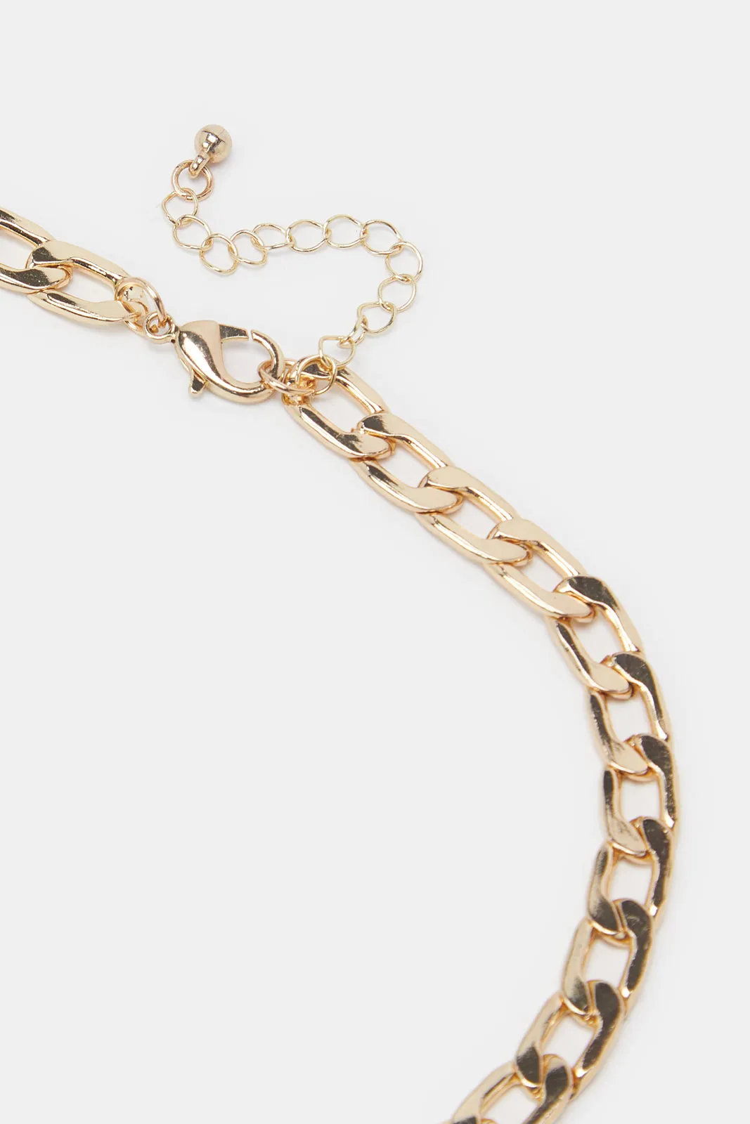 Women Gold Embellished Necklace Set (Pack of 3) sold by Redtag product image thumbnail 5