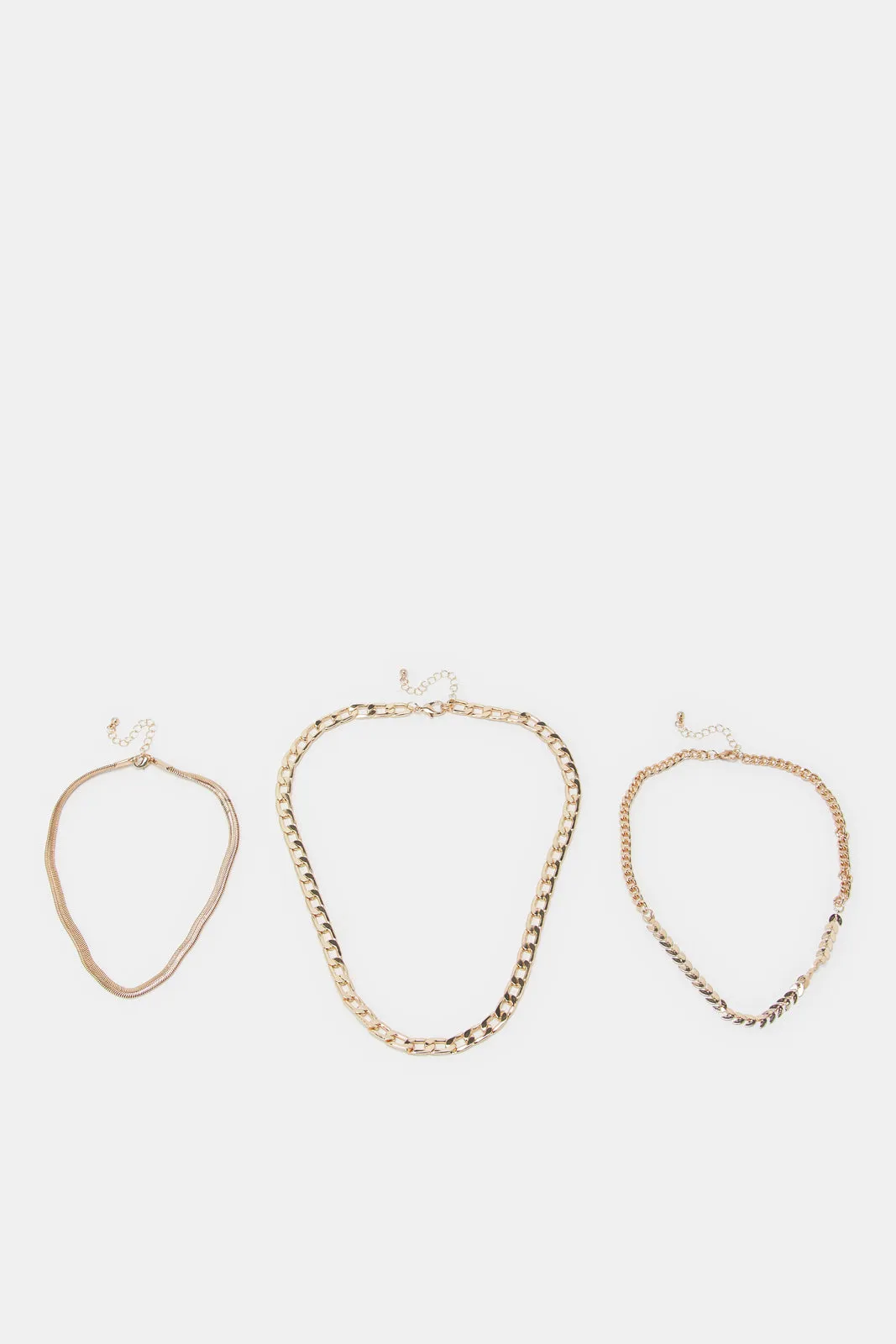 Women Gold Embellished Necklace Set (Pack of 3) sold by Redtag
