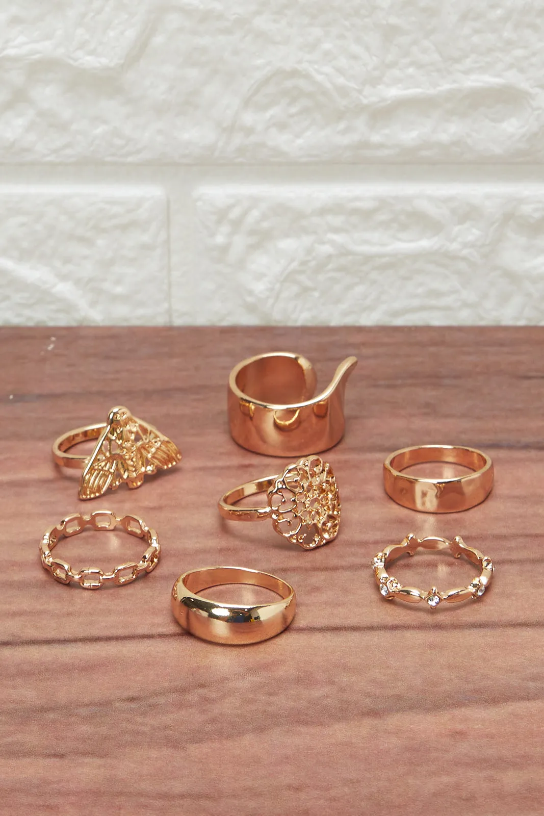 Women Gold Embellished Ring Set (7 Piece) sold by Redtag product image thumbnail 3