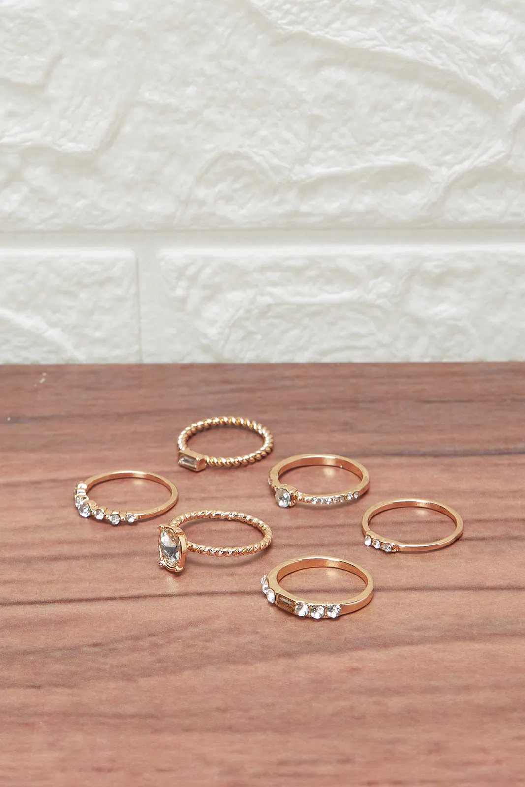 Women Gold Embellished Ring Set (6 Piece) sold by Redtag product image thumbnail 2