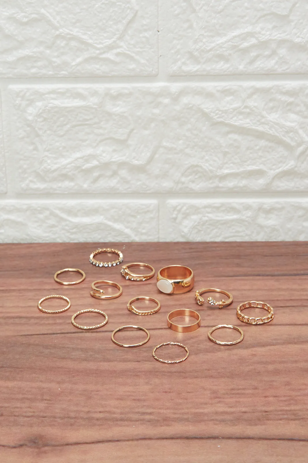 Women Gold Embellished Ring Set (12 Piece) sold by Redtag product image thumbnail 2