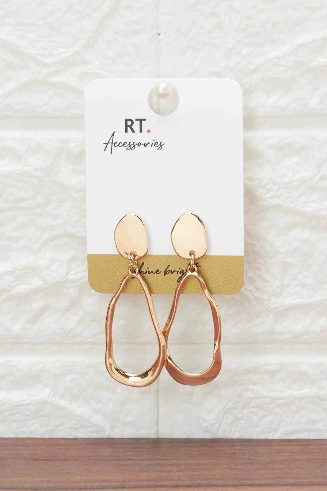 Women Gold Round Earrings sold by Redtag