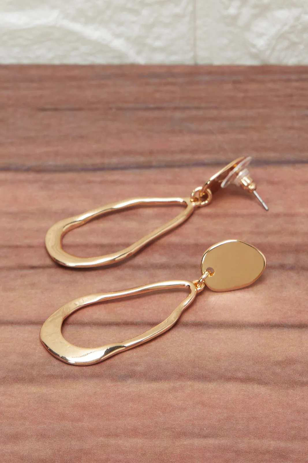 Women Gold Round Earrings sold by Redtag product image thumbnail 2