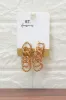 Women Gold Round Earrings sold by Redtag