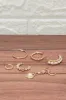 Women Gold Embellished Earring Set (6 Pairs) sold by Redtag