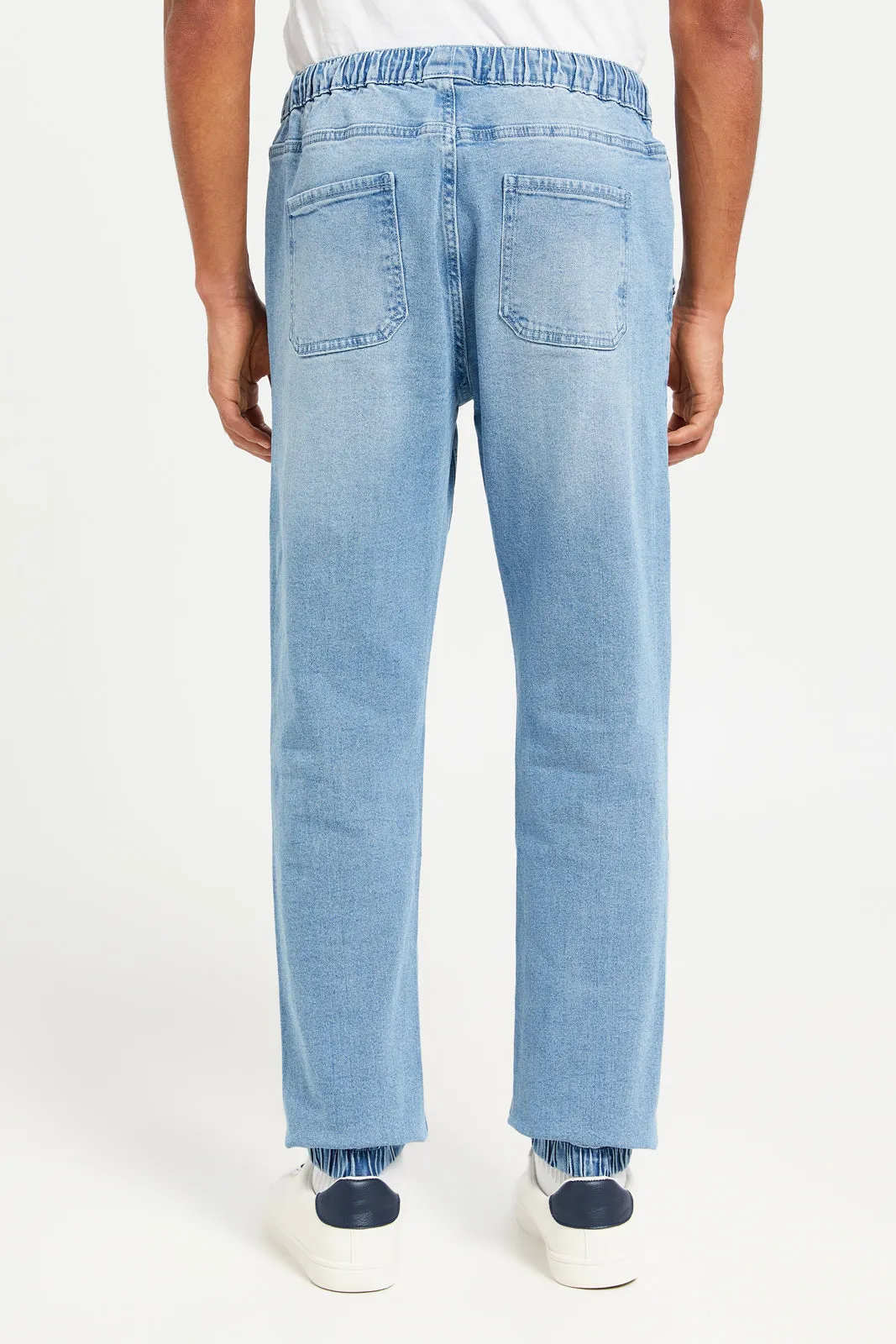 Men Blue Denim Joggers sold by Redtag product image thumbnail 3