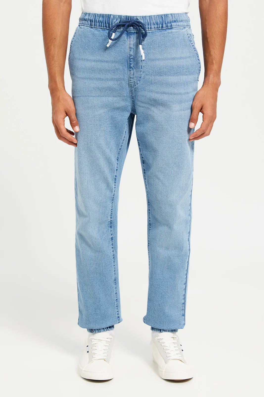 Men Blue Denim Joggers sold by Redtag