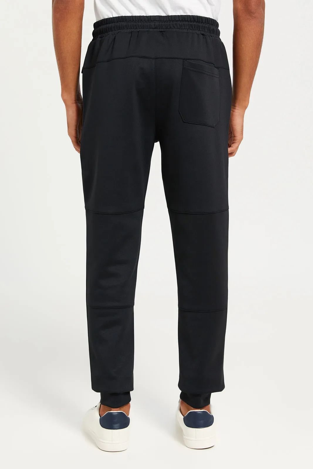Men Black Jogger Pants With Zip Pockets sold by Redtag product image thumbnail 3