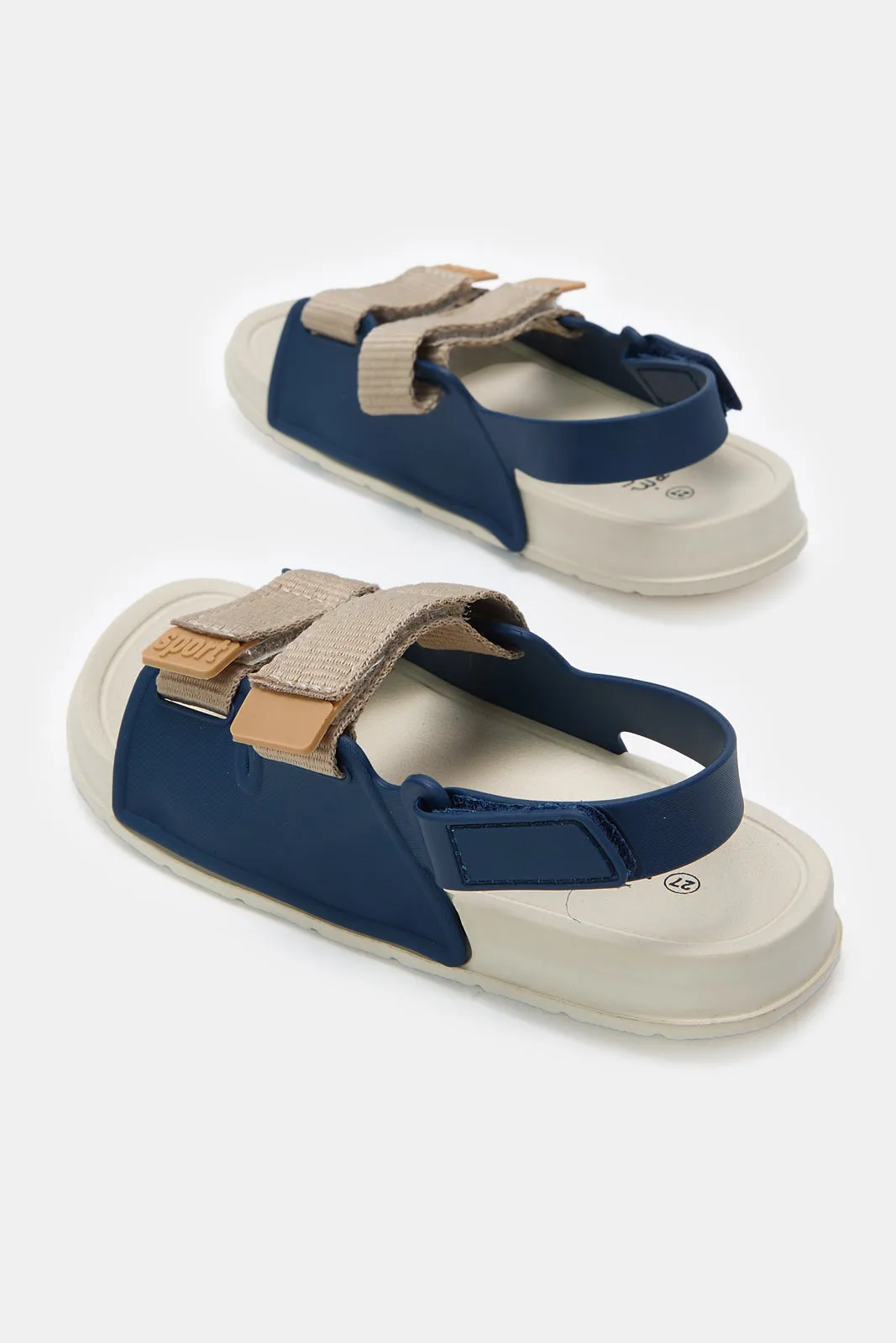 Boys Navy Traditional Sandals With Backstrap sold by Redtag product image thumbnail 4
