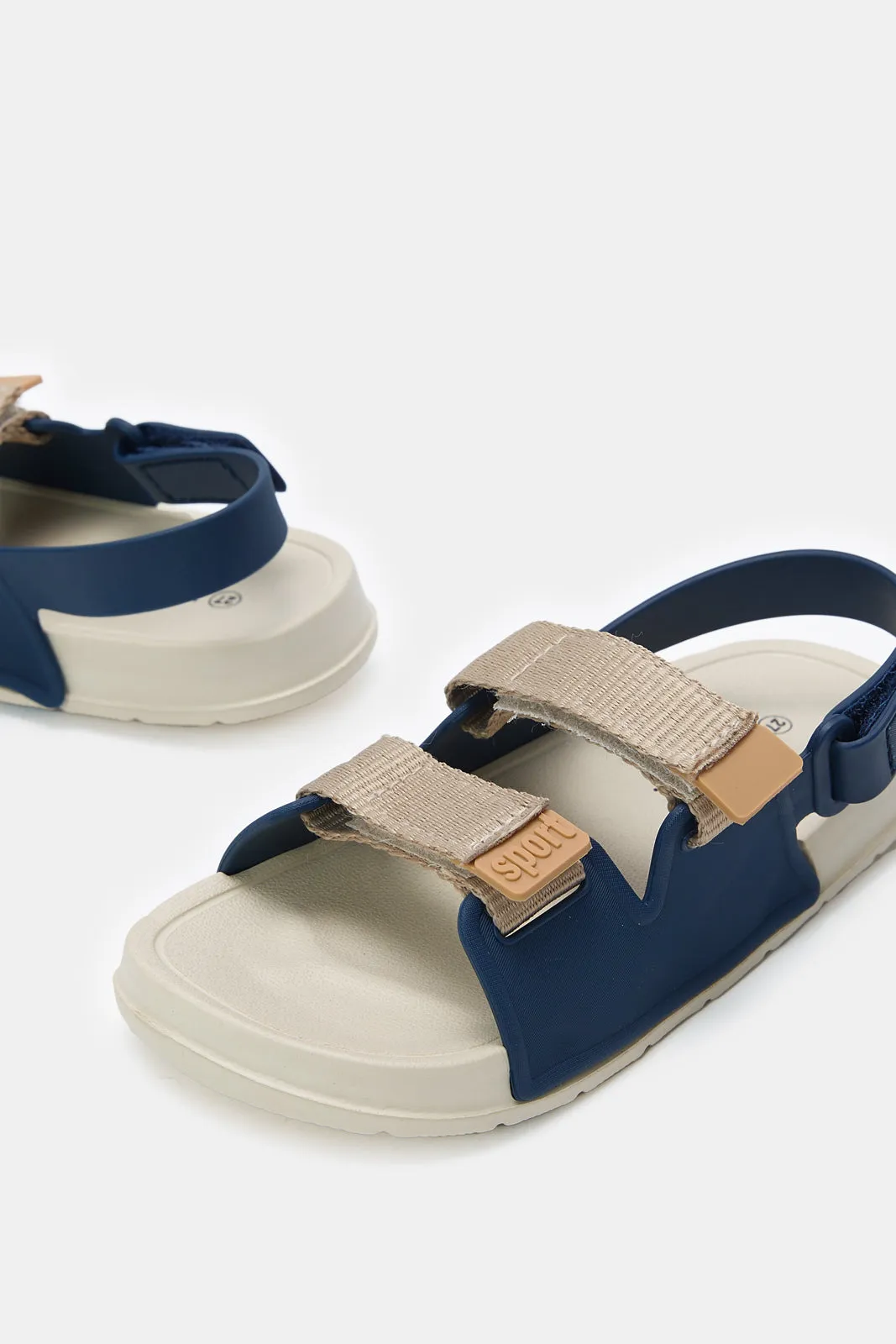 Boys Navy Traditional Sandals With Backstrap sold by Redtag product image thumbnail 3