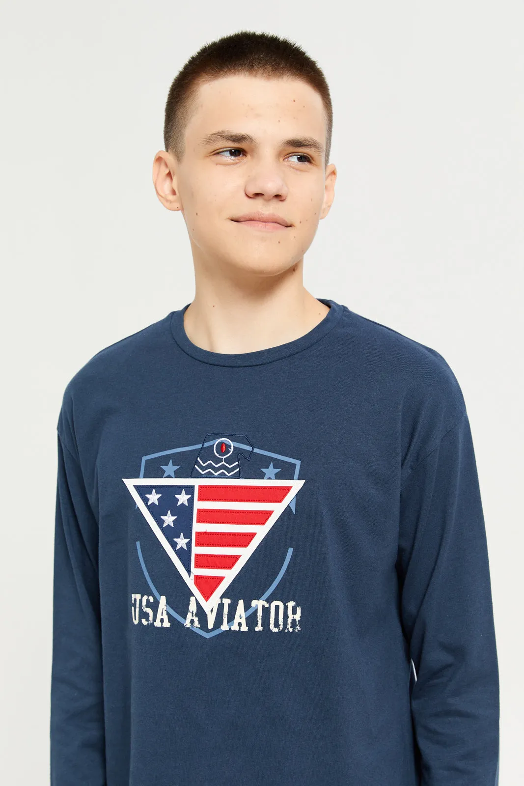 Senior Boys USA Aviator Print T-Shirt sold by Redtag product image thumbnail 4