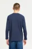 Senior Boys Blue With Printed Sleeves T-Shirt sold by Redtag