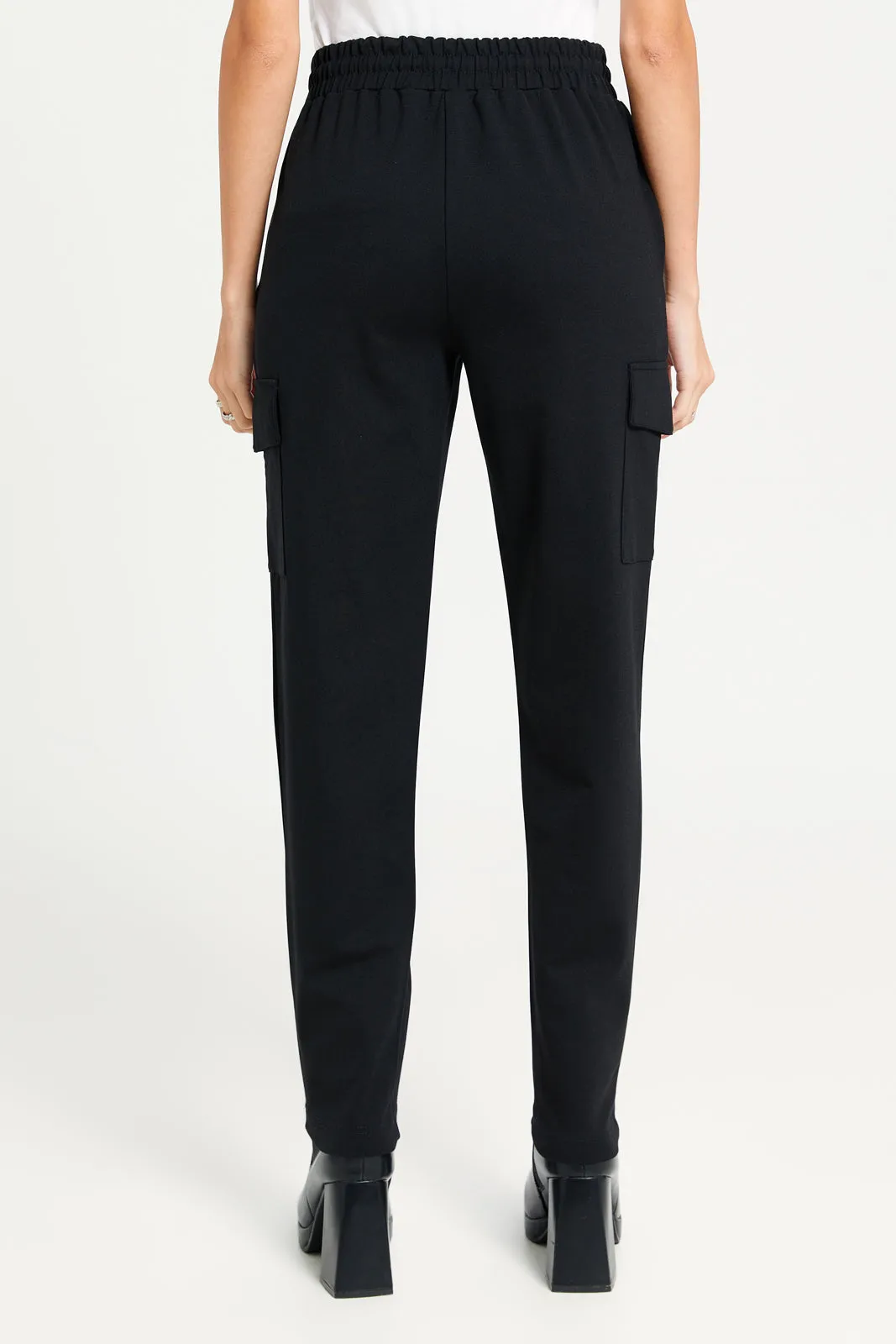 Women Black Elasticated Waist Leggings sold by Redtag product image thumbnail 3