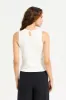 Women Ivory Crochet Front Lined Jersey Top sold by Redtag