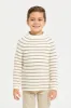 Boys White And Brown Round Neck Stripe Pullover sold by Redtag