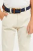 Boys Beige Dobby Fabric Belted Trouser sold by Redtag