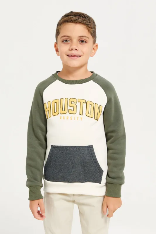 Boys Multicolour Houston Printed Sweatshirt sold by Redtag