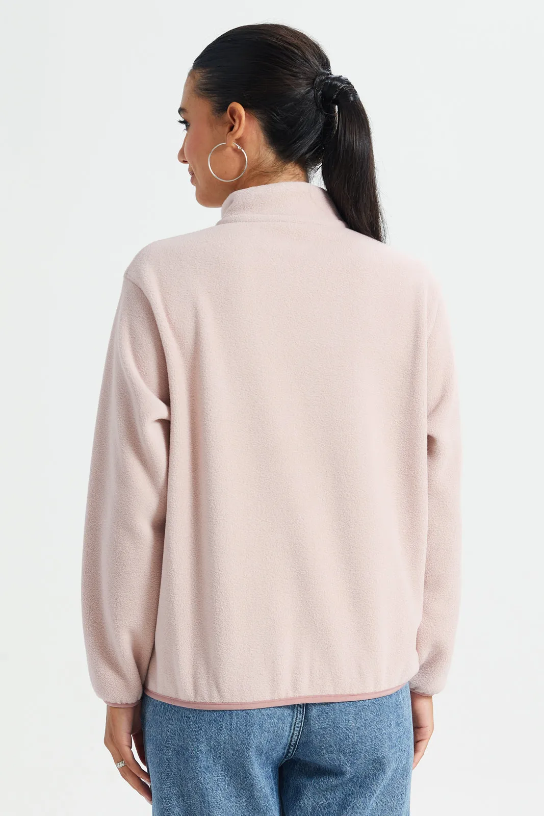Women Lilac Fleece Sweatshirt sold by Redtag product image thumbnail 3