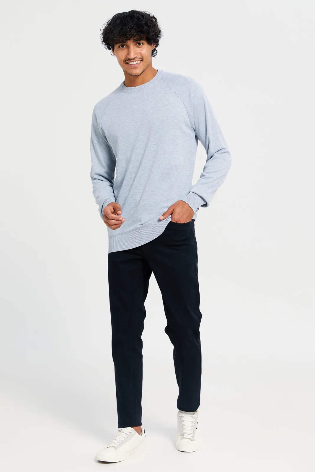 Men Teal Crew Neck Pullover sold by Redtag product image thumbnail 2