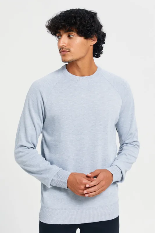 Men Teal Crew Neck Pullover sold by Redtag